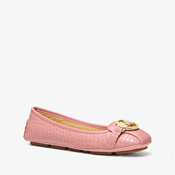 Michael Kors Fulton Crocodile Embossed Moccasin Shoes - Picture 1 of 3